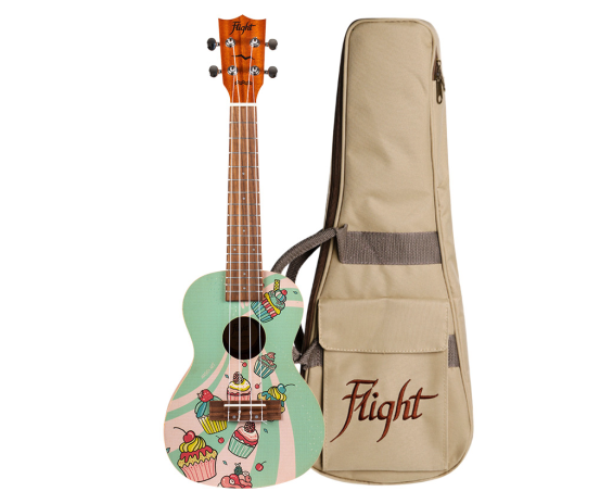 Flight AUC33 Concert Ukulele Cupcake