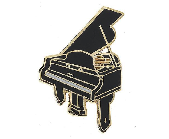 Hal Leonard Mini Pin Grand Piano Black