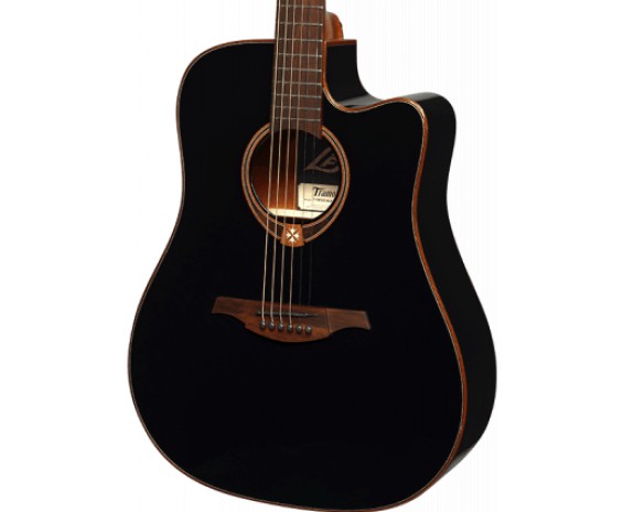 Lag T118DCE-BLK Tramontane 118 Dreadnought Cutaway Black