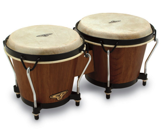 Latin Percussion CP221-DW - Bongos Traditional, Dark Wood