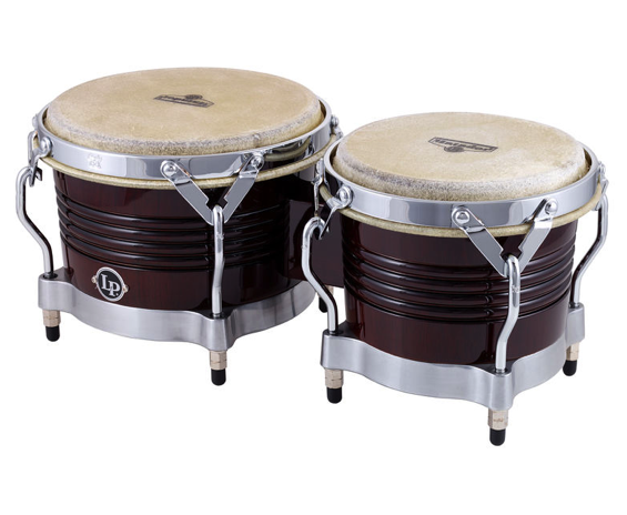 Latin Percussion M201 Matador Bongos, Dark Wood/Chrome Hardware