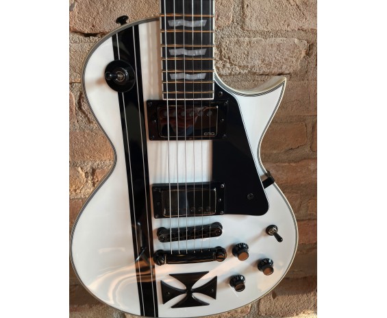 Ltd Iron Cross Snow White w/ Stripes Graphic