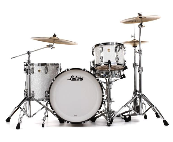 Ludwig Classic Maple FAB Shell Pack in White Marine Pearl
