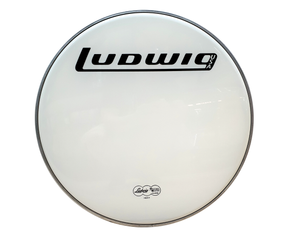 Ludwig LW4218B - Smooth White Heavy 18” Bass Drumhead with Black Logo