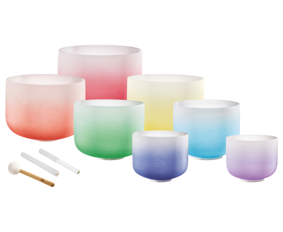 Meinl Sonic Energy CSBCSETCHA - Color-Frosted Crystal Singing Bowls Set