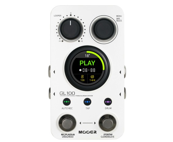 Mooer GL 100 Loop Station Stereo e Drum Machine