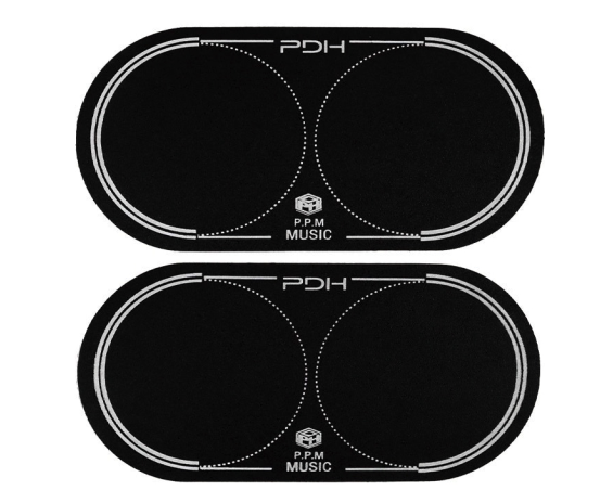Pdh B-002 - Bass Drumhead Adhesive Protection For Double Pedal - Black