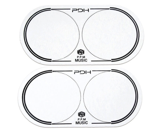 Pdh B-004 - Bass Drumhead Adhesive Protection For Double Pedal - White