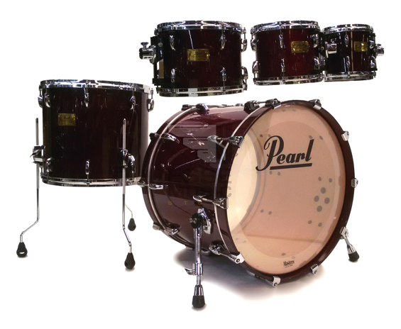 Pearl Master Custom MMX - 5-Pcs Drumset, Wine Red