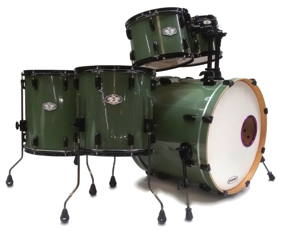 Pearl Vision - 5 Pcs Drumset in Olive Green