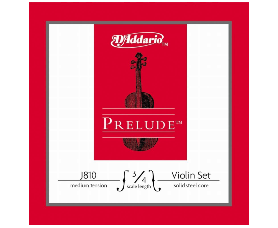 Daddario J810 Prelude Violin String Set, 3/4 Scale