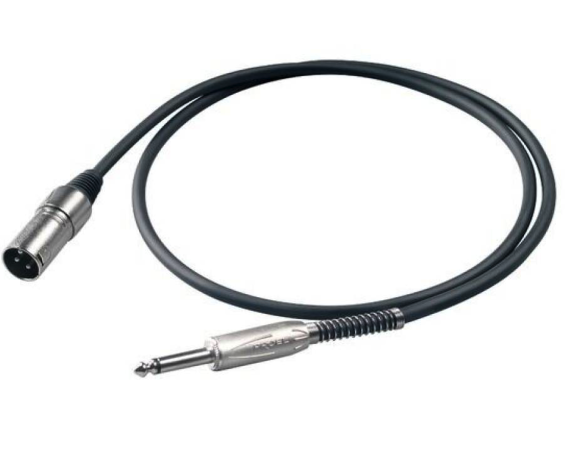 Proel BULK220LU1 6.3mm Mono Jack - XLR Male Cable 1 Meter