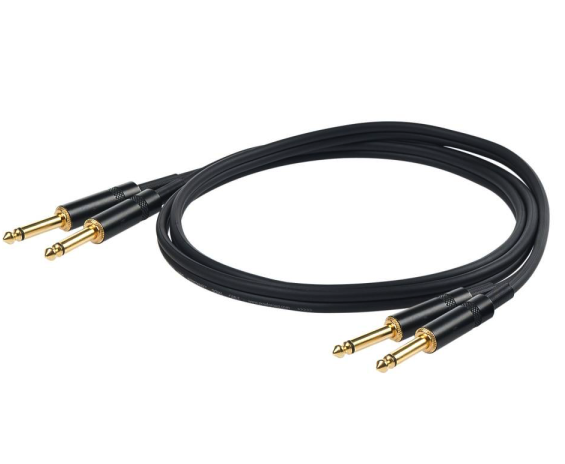 Proel CHLP315LU15 Cable 2 Mono TS Jacks - 2 Mono TS Jacks 1,5 Meters