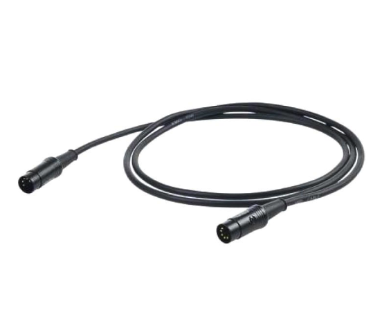 Proel Midi Cable DIN 5P + DIN 5P bk Mt 3