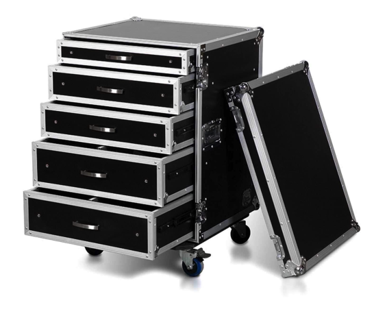 Road Ready RRD16U1C 16U Flight Case Con Cassetti