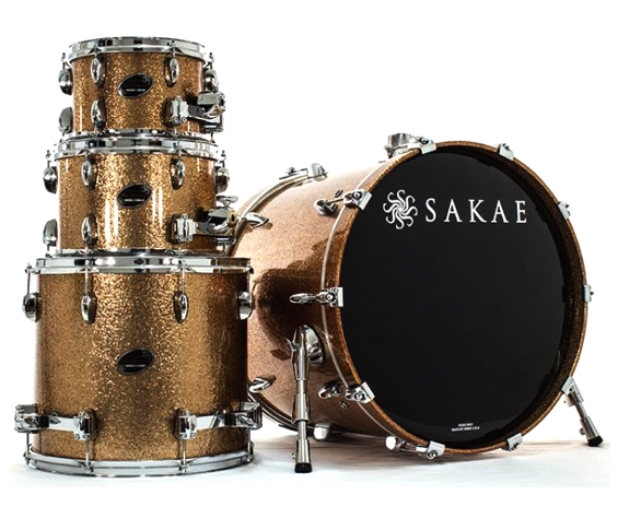 Sakae Almighty Maple 4-Piece Drumset in Gold Champagne (Last Set Displayed)
