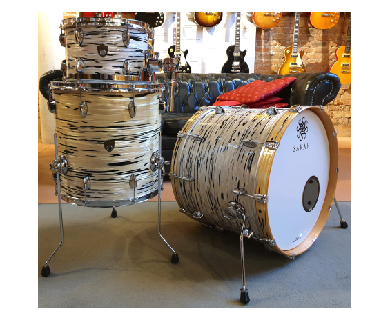 Sakae Trilogy 3-Pieces Drumset in Mint Oyster Pearl