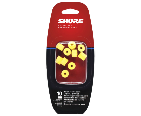 Shure EAYLF1-10 Yellow Foam Sleeves