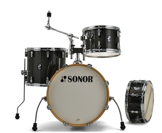 Sonor AQX - Jazz Set Drumset in Black Midnight Sparkle