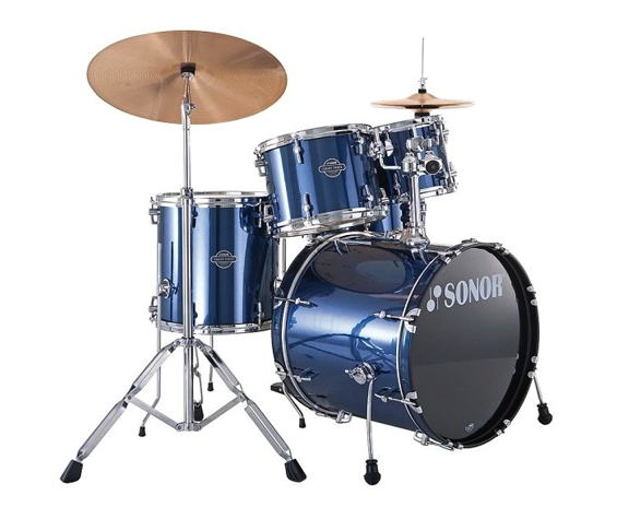Sonor SMF 11 Smart Force Combo - 5-Pcs Drumset In Brushed Blue - Expo Set