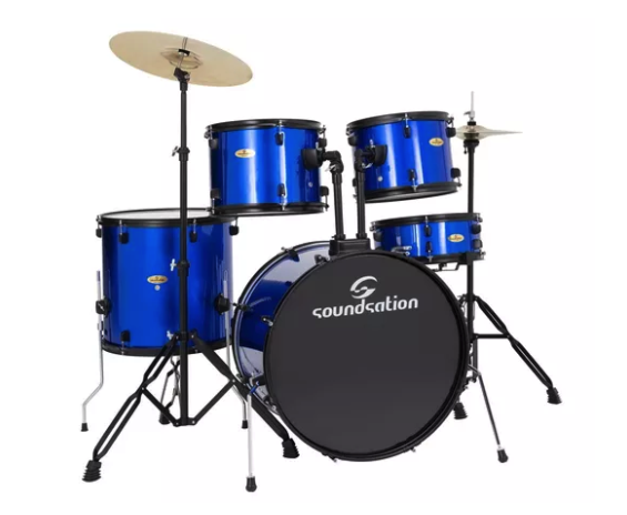 Soundsation EDK22B-BL Baby Drum, Electric Blue