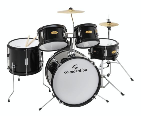 Soundsation JDK-100 - Junior Drum Set, Black