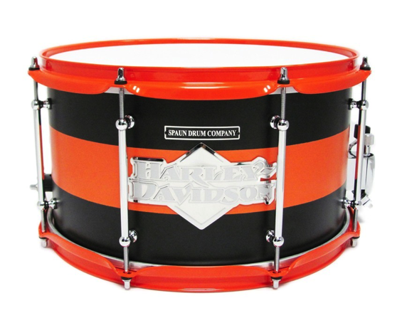 Spaun Drum Co. Maple 8x14 Snare Drum - Harley Davidson Badge