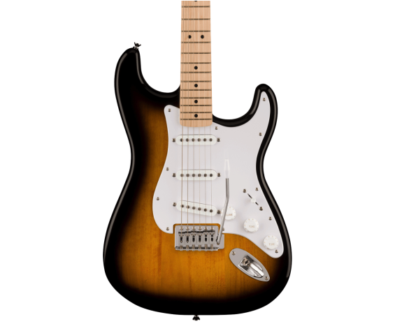 Squier Sonic Stratocaster, Maple Fingerboard, White Pickguard, 2-Color Sunburst
