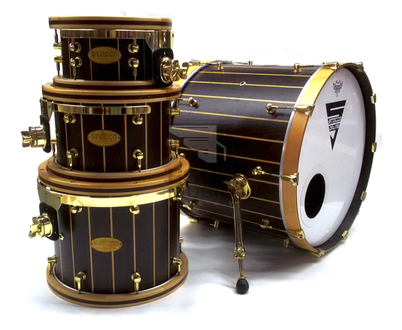 Stocco Drums Wenge Stave Shells Drumset