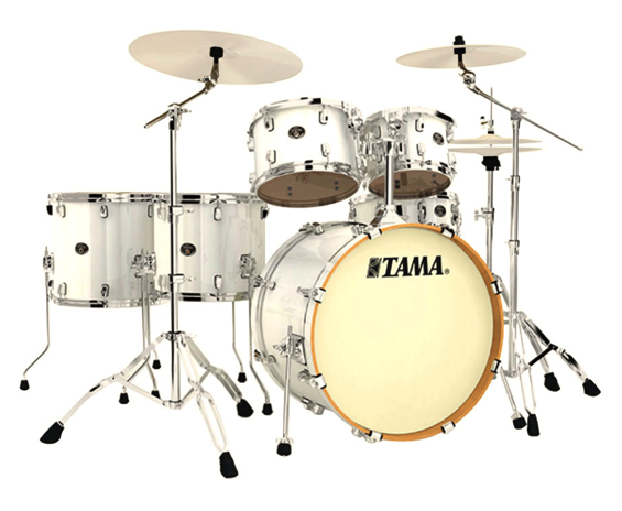 Tama VD62RS-VBG - Silverstar 6-Shell Drumset in Silver White Sparkle