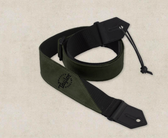 Taylor Suede Poly Guitar Strap Olive