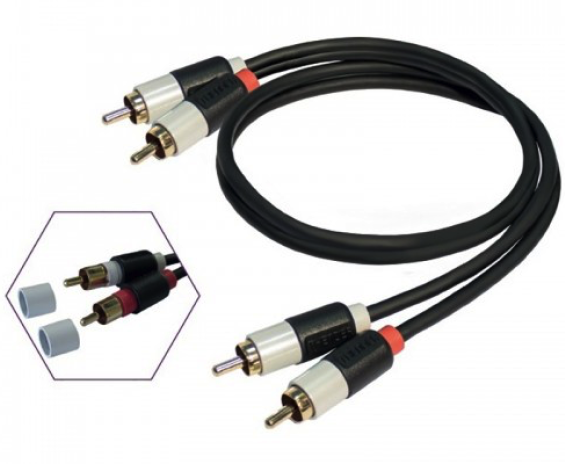 Thender 15-261 Audio Cable 2RCA-2RCA Stereo - 1m