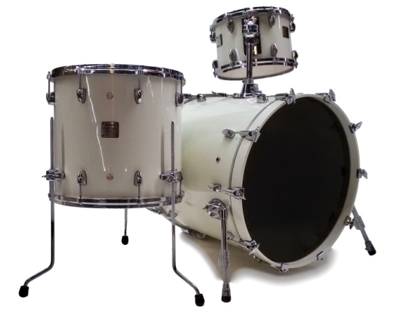 Yamaha Maple/Birch Custom Absolute - 3 Pcs Drumset in Luminous White Sparkle