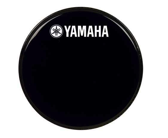 Yamaha N77024029 - Pelle per grancassa da 20” Nera con logo YAMAHA Bianco - 20” Ebony bass drumhead w/YAMAHA White Logo