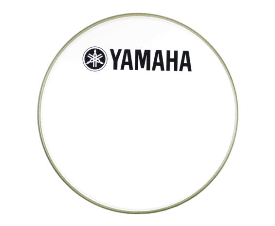 Yamaha N77024033 - Pelle per grancassa da 18” Smooth White con logo YAMAHA Nero - 18” Smooth White bass drumhead w/YAMAHA Black Logo