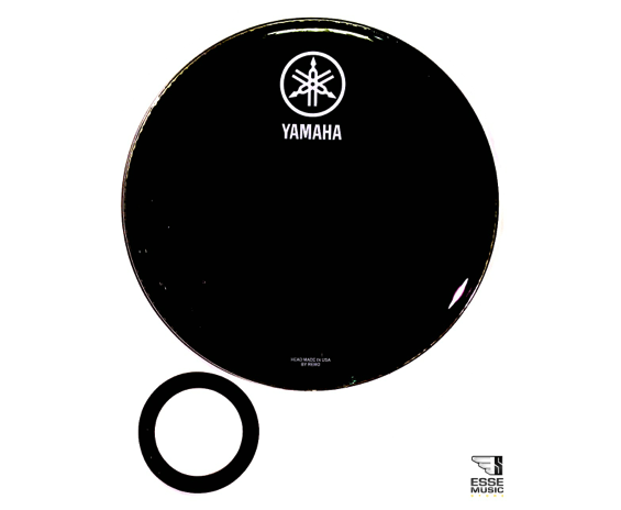 Yamaha N77024045 - 20” Ebony Bass Drumhead W/NEW White Logo