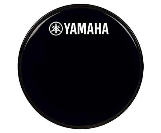 Yamaha N77031193 - Pelle per grancassa da 22” Nera con logo Bianco
